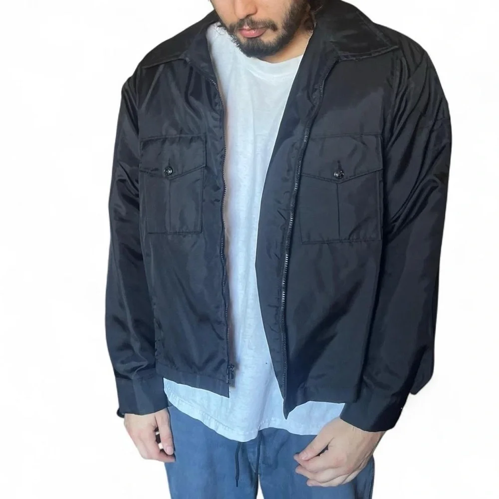 VTG 90’s Mens Black Flight Jacket
